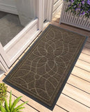 DEXI Front Door Mat Outside Entrance, Heavy Duty Non Slip Low Profile Doormat for Entryway, Trap Dirt and Moisture Welcome Mats, Easy Clean, Patio, Garage, 4x2, Brown by CozyNest Decor
