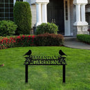 Personalized Metal Garden Name Sign with Flowers and Birds, Custom Yard Sign with Stake by CozyNest Decor