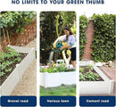 PASAMIC Durable Vinyl Raised Garden Bed, 6x3x1ft Raised Bed for Gardening, Planter Box with Open Bottom, Raised Garden Bed Outdoor, DIY Above Ground Garden Bed for Fruit, Vegetables, Herbs by GreenHaven Gardens