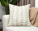 VAGMINE Embroidered Lollipop Pillow Cover - 18x18 Inches Square - 100% Cotton Ivory Decorative Cushion Cover - Sophisticated Embroidery - Neutral Aesthetic for Sofa, Couch, Bed, Living Room by CozyNest Decor