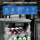 120 Can Beverage Refrigerator – Mini Fridge with Glass Door for Soda Beer or Wine, Beverage Cooler for Bedroom, Office, Bar with Adjustable Shelves & Digital Temperature Display, Silver