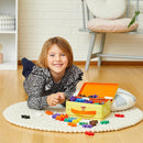 PLUS PLUS Building Set with Metal Suitcase, Open Ended Stem Toy for Toddlers and Preschool, 70 Big Basic Interlocking Pieces by TinyTreasures Baby Boutique