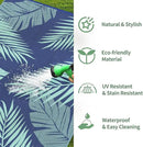 GENIMO Outdoor Rug 6' x 9' Waterproof for Patios Clearance, Reversible Outdoor Plastic Straw Camping Rug Carpet, Large Area Rugs Mats for RV, Camper, Deck, Balcony, Porch, Beach, Royal Blue&Blue Green by CozyNest Decor
