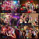 290 PCS Glow in the Dark Party Supplies, 200 Glow Sticks, 24 Fiber Optic Wands, 15 LED Glasses, 33 Finger Lights and 18 LED Hair Clips for Wedding, Birthday, Concert, Raves, New Year by TinyTreasures Baby Boutique