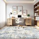 5x7 Area Rugs Washable Rug: Living Room Large Abstract Modern Soft Stain Resistant Indoor Floor Non Slip Accent Carpet for Bedroom Nursery Playroom Dining Room Office Dorm Home- Light Blue by TinyTreasures Baby Boutique