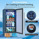 15 Inch Undercounter Beverage Refrigerator - 126 Cans Beverage Fridge with Stainless Steel Door for Beer Wine Soda - Built-in or Freestanding Wine Cooler for Home Kitchen Bar by CozyNest Decor