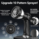 150 ft Garden Hsoe - 2025 New 304 Stainless Steel Garden Hose with 10-Function Spray Gun, 3/4'' Copper-Chrome Fittings – Lightweight, Durable, and Kink-Free, Metal Water Hoses for Gardening by GreenHaven Gardens