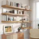 Deep Floating Shelves for Wall - 72 Inch Wide x 12 Inch Deep Wall Shelves Set of 1 - Rustic Oak Color Wood Shelves for Living Room, Bathroom, Laundry Room, Bedroom, Kitchen, Home Office by CozyNest Decor