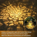 12Pack Hanging Outdoor Solar Lights - Decorative Cracked Glass LED Ball Lights Waterproof Tree Solar Powered Globe Lights with Handle for Garden Yard Patio Fence Christmas Decoration, Warm White by GreenHaven Gardens