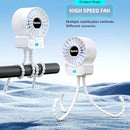 2 Pack Multifunctional Portable Stroller Fan 4 Speed 6600rpm High Speed Usb Rechargeable Personal Mini Handheld Fan Extended Tripod For Desktop Winding Kids Bed Treadmill Bike Golf Cart Outdoor Travel by TinyTreasures Baby Boutique
