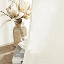 Joydeco Linen Curtains 2 Panel Set, Ivory on Linen Curtains 84 Inch, Light Filtering Drapes for Living Room, 70 Inches Wide Drapes with Rod Pocket Back Tab (84" L x 70" W) by CozyNest Decor