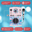 Singing Machine Portable Karaoke Machine for Adults & Kids with Wired Microphone, Rose Gold/Frosted Pink - Built-In Karaoke Speaker, Bluetooth with LED Disco Lights - Karaoke System with CD+G & USB by TinyTreasures Baby Boutique