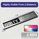 Dishwasher Clean Dirty Sign-Dishwasher Magnet Stainless Steel Clean Dirty Sign for Kitchen Organization Farmhouse Dishwasher Slide Indicator, Optional Adhesive Stickers by TinyTreasures Baby Boutique