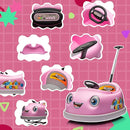 12V Dual Battery Electric Ride on Kids Bumper Car w/Remote Control,360 Degree Spin,Push Rod Rocker Horse Function,3-Speeds Babies & Toddlers Bumping Car Ride on Toy Gift for 1-4 Years Children (Pink) by TinyTreasures Baby Boutique