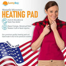 SunnyBay Extra Large Microwave Heating Pad, Microwavable Heavy Weighted Full Body Moist Hot or Cold Pack and Washable Fleece Cover, 10x24 Inches, 2.8 lbs, Made in USA, (Buffalo)