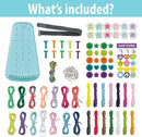 Chilpals Friendship Bracelet Making Kit for Girls,Arts and Crafts for Kids Ages 8-12,Birthday Gifts Ideas for Girl 7 8 9 10 11 Year Old - 2 in 1 Bracelets String Maker Toys Set (Blue) by TinyTreasures Baby Boutique