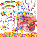 Arthopt Snap Pop Beads Jewelry Making Kit for Girls with 700+ pcs Arts and Crafts Toys for Kids 3-7 Years Old, DIY Snap Beads Bracelets Necklace Ring Toy Set Birthday Gifts for Girls 4 5 6 7 8 by TinyTreasures Baby Boutique