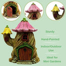 Fairy Garden Houses - Fairy House & Fairy Figures - Fairy Garden Ornaments & Fairies for Fairy Garden - Fairy Houses Kit - 4 Pieces by GreenHaven Gardens