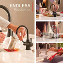 InSinkErator Stainless Steel Tank, H250MBLK-SS HOT250 System, Single-Handle Matte Black Faucet & F-2000S Premium Under Sink Water Filtration System for Instant Hot by CozyNest Decor