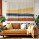 Flber Macrame Wall Hanging Extra Large Dip-Dyed Coastal Tapestry Boho Wall Decor for Living Room Bedroom Above Couch 57" W x 35" L by CozyNest Decor
