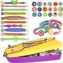 Friendship Bracelet Making Kit Toys, Ages 7 8 9 10 11 12 Year Old Girls Gifts Ideas, Birthday Present for Teen Girl, Arts and Crafts String Maker Tool, Bracelet DIY, Kids Travel Activity Set by TinyTreasures Baby Boutique
