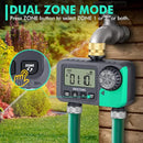 RESTMO Water Timer for Garden Hose, Sprinkler Timer with Brass Inlet, Automatic Digital Control | Manual ON/Off | Rain Delay, for Outdoor Faucet, Drip Irrigation and Lawn, 2 Outlet by GreenHaven Gardens