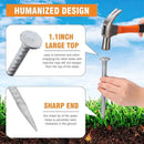 Tandefio 24 Pcs 14 inch Rebar Stakes, 1/2 Inch Diameter Threaded Galvanized Steel Ground Anchors Plant Support Garden Stakes, Heavy Duty Metal Landscape Spikes for Speed Bump Tent by CozyNest Decor