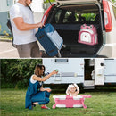 Collapsible Baby Bathtub for Newborns to Toddler with Real-time Temp Monitor & Floating Cushion,Portable Travel Tub for 0-36 Month, Foldable Baby Bath Tub for Infants Girl (Pink) by TinyTreasures Baby Boutique