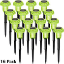 Halloween Solar Lights Outdoor 16 Pack Green LED Waterproof Mushroom Outside Lights for Yard Garden Patio Pathway Walkway Landscape Halloween Decorations by CozyNest Decor