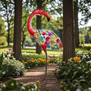 Solar Outdoor Garden Lights,25.3 Inch Height Metal Flamingo Sculptures Garden Statues,Mothers Day Ideal Gifts, Waterproof Path Lights Lawn Stake Ornaments for Patio Pathway Lawn Porch Yard Decoration by GreenHaven Gardens