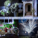 JMEXSUSS Total 400 LED White Solar Christmas Lights Outdoor Waterproof, 2 Pack 66ft Solar String Lights, 8 Modes Solar Fairy Lights for Yard Patio Tree Christmas Decor by GreenHaven Gardens