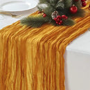 Sioloc Yellow Cheesecloth Table Runner Fall Autumn Decor for Home 10ft Table Cloth for Wedding Birthday Party Halloween Thanksgiving Decorations by CozyNest Decor