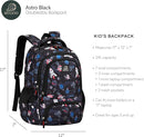 Kids Backpack - Astro Black | Durable Elementary School Bag for Boys | 17" Tall | 24L Capacity by TinyTreasures Baby Boutique