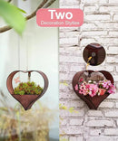 Metal Plant Hangers Indoor and Outdoor: Rustic Heart Shape Hanging Planters Perfect for Window Wall Decor for Living Room Office - Unique Gifts for Mom Women Grandma by GreenHaven Gardens