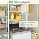 Ulif U13 Over Washer and Dryer Storage Shelves, 6 Tiers Laundry Room Standing Shelf with 2 Hanger Rods, Space Saver Clothes Drying Rack, 63.4" W x 22" D x 77.4" H, White by CozyNest Decor