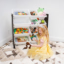 Humble Crew Kids Toy Storage Organizer with 12 Plastic Bins, Espresso/White – Removable Bins for Playroom, Bedroom, Toddler Furniture for Boys and Girls Ages by TinyTreasures Baby Boutique