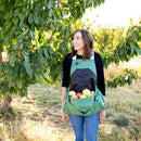 Roo Gardening Apron with Pockets & Harvesting, Picking Pouch - Adjustable, Water-resistant, Washable Canvas Cotton by GreenHaven Gardens