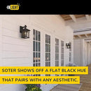 Inlight 11 4/5" High Black Finish and Seeded Glass Outdoor Wall Lantern (Set of 2), Bulb Not Included, IN-0603-1-BK by GreenHaven Gardens