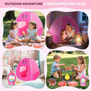 Camping Set Toys with Pop up Tent Pretend Play Indoor Outdoor Camping Playset,Christmas Birthday Gifts for Toddlers Kids Girls 3-5 Years Old by TinyTreasures Baby Boutique
