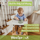 WeeSprout Baby Spoons for Self Feeding 6 Months +, Soft & Durable Silicone Utensils for Sensitive Gums & Teeth, Easy Grip Handles & Shorter Length for Little Hands, 3 Pack + Carrying Case by TinyTreasures Baby Boutique