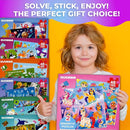 QUOKKA Magnetic Puzzles for Kids Ages 4-6 - 2x48 Travel Puzzle Games for Toddlers 3-5 Years Old - Car Activities Toy for Boys and Girls 2-4 yo - Unicorns & Mermaid Learning Magnet for Road Trip by TinyTreasures Baby Boutique