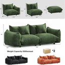 Modern Minimalist Chenille Modular Sectional Sofa, Oversized Couch and Loveseat Set with Thick Cushions, Upholstered Sofa for Small Spaces, Living Room, Bedroom, Office, Apartment(Green,75" Loveseat) by CozyNest Decor