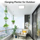 USLAI Macrame Plant Hanger Indoor Outdoor, Up to 4-15 inch Pot, Heavy 20lb Planters, Extra Long Strong Hanging Planter Basket Holder, Boho Home Decor, 35+72 Inch, Green (POTS NOT Included) by GreenHaven Gardens