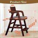 Solid Wood High Chair for Toddlers to Teens, Adjustable Height Toddler Dining Chair, Easy to Clean Toddler Highchair with Removable PU Cushion for Dining, Studying, Step Tool, Walnut by TinyTreasures Baby Boutique