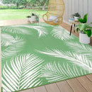 Pauwer Waterproof Outdoor Rug 6x9, Reversible Plastic Straw Patio Camping Rug, Indoor Outdoor RV Mat Carpet for Deck, Camper, Porch, Balcony, Backyard, Picnic, Leaf Green by GreenHaven Gardens
