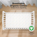 KeaBabies 2-Pack Organic Crib Sheets for Boys, Girls - 52x28 Fitted Crib Mattress Sheet Neutral, Breathable Jersey Cotton Cover for Baby Bed, Toddler Mattress, Soft & Cute Prints (Jolly Rainbow) by TinyTreasures Baby Boutique