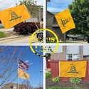 Jayus 340D Embroidered Gadsden Snake Flag 3x5 Outdoor- 2Ply Double Sided Nylon Dont Tread On Me Garden Flags Banners- Libertarian Garden Flag with Vivid Powerful Snake by GreenHaven Gardens