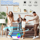 goopow Mini Karaoke Machine Speaker for Kids Adults, Portable Bluetooth Microphone Song Toys with LED Light, Best Chritmas Birthday Festival Gift for 3 4 5 6 7 8+ Year Old Girls Boys (Blue-2MIC) by TinyTreasures Baby Boutique