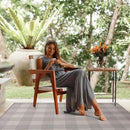 CAMILSON Outdoor Rug - Modern Area Rugs for Indoor and Outdoor Patios, Kitchen and Hallway mats - Easy Cleaning Non Shedding Washable Outside Carpet (5x7, Buffalo - Grey/White) by CozyNest Decor