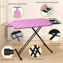 Extra Large Ironing Board with Hang Rail and Iron Rest 63" L x 20" W (Large with Iron Rest (Pink Cover)) by CozyNest Decor